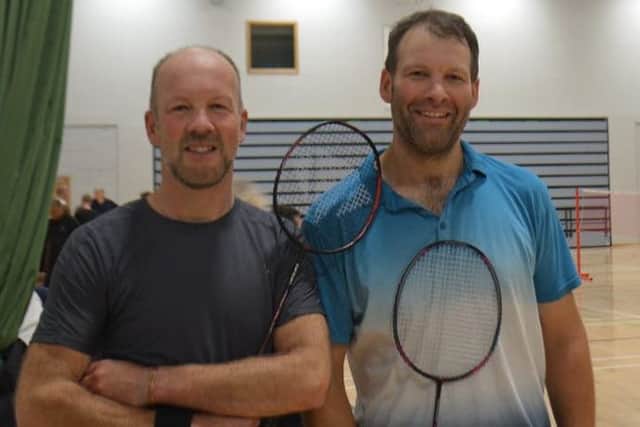 Rob Armstrong and Gareth McRae, winners of the gents' doubles