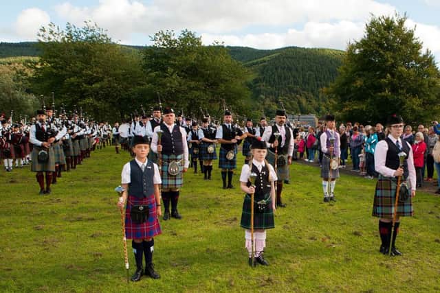 Massed bands form up to hear the results.