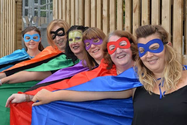 A spandex of superheroes at Langlee on Saturday.  That is the correct collective noun, isnt it?