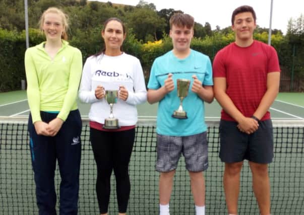 Singles winners and runners-up.
