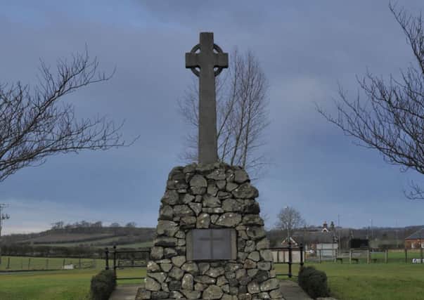 St Boswells War Memorial on the A68.