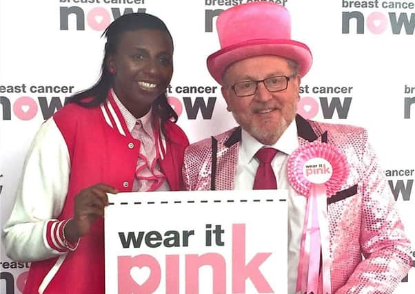Dumfriesshire MP David Mundell, seen here promoting the charity Breast Cancer Now's awareness drive, would lose his foothold in the Borders under the boundary review.