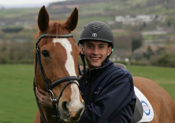 George Crawford, from Melrose, with his horse Kian. George, 20, lost his life on Sunday after he was hit by a car in Shropshire.