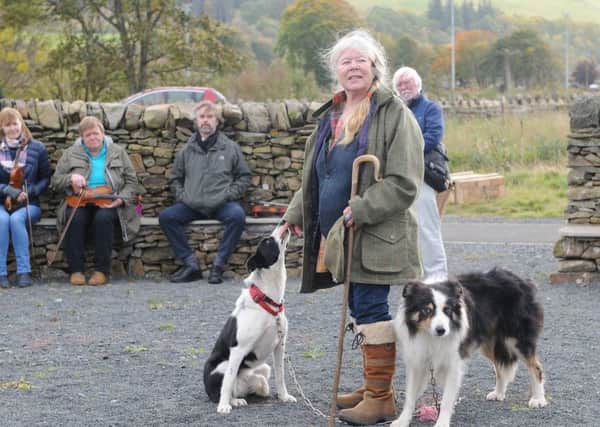 Viv Billingham gave a talk on sheep dog training at the Black Bob pen on Sunday.