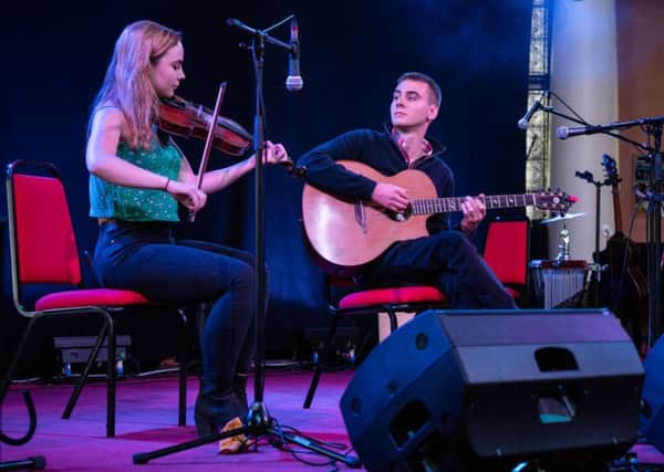 Eryn Rae and  Scott Turnbull perform at Monteviot.