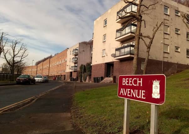 Beech Avenue in Upper Langlee, Galashiels.