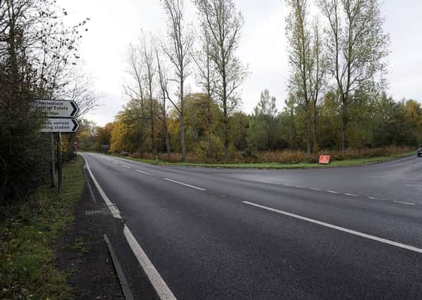 The site of Tuesday's crash on the A68 near St Boswells.