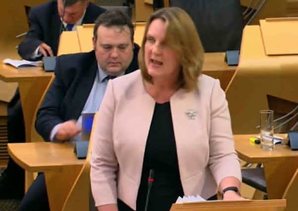 Tory list MSP Michelle Ballantyne during October 24's Holyrood debate on poverty and inequality.