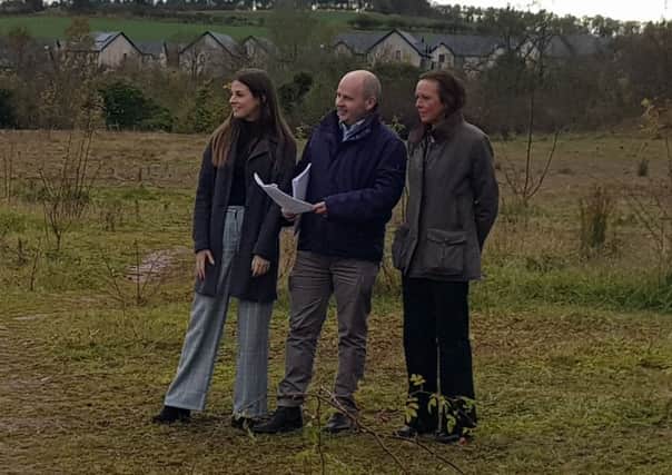 Dani Sterling, Tim Ferguson and Kate Jenkins undertaking a site visit on a current housing proposal.