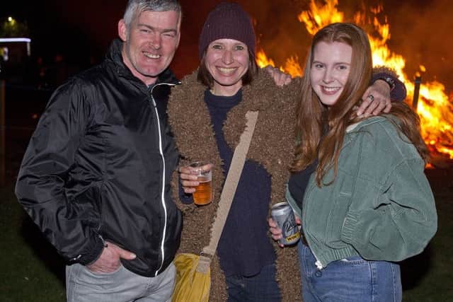 Ian, Katia and Anna Nicholl go to Ancrum bonfire night every year.