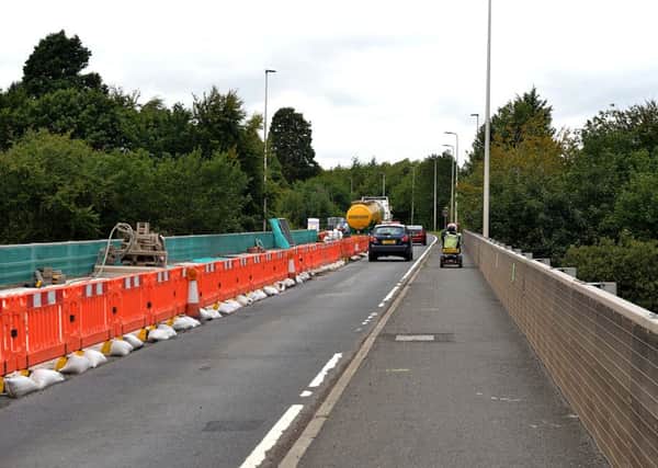 The A6091 Galafoot Bridge has been closed to eastbound traffic since August 5.