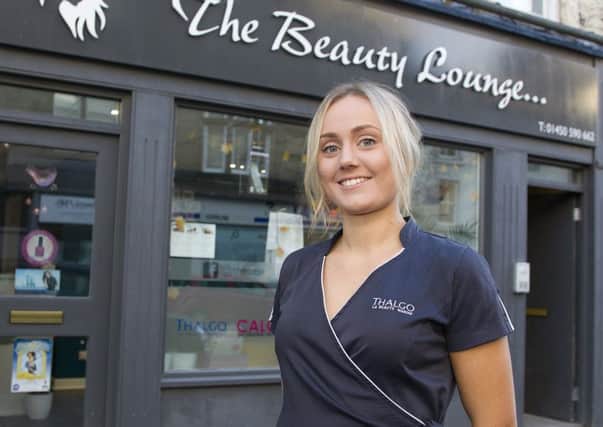 Ashleigh Fisher at the Beauty Lounge, Hawick.