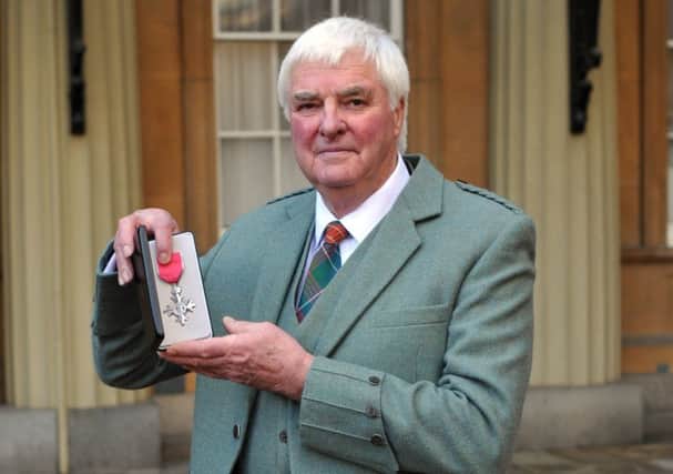 Ron Wilson after picking up his MBE at Buckingham Palace.