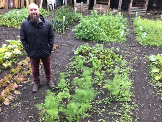 Community effort...Adam Skelton and the Food Communities team of volunteers have transformed land at the old courthouse in Peebles into a community garden.