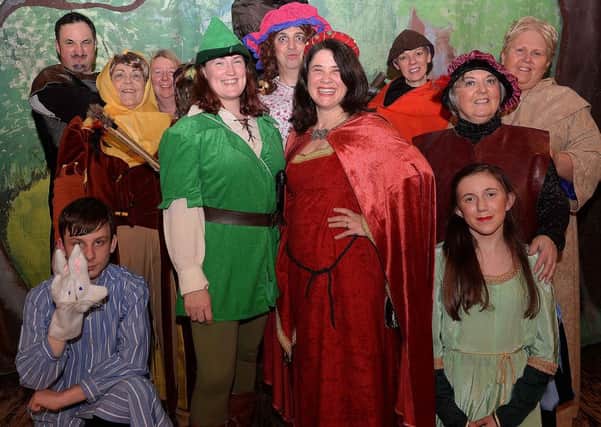 The cast of Heriot Players' production of Robin Hood and the Babes in the Wood, at the McFie Hall, Heriot, tomorrow and Saturday.