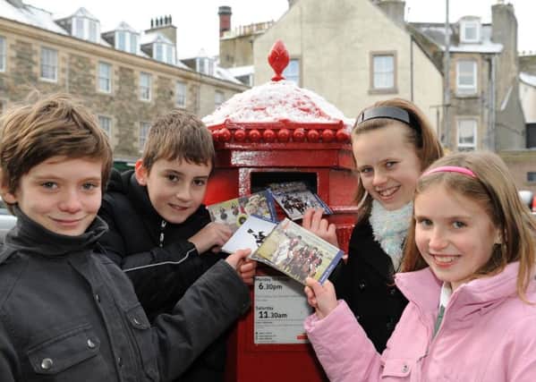 Return to the Riding postcards launched by pupils from Drumlanrig St Cuthbert's Primary School, Hawick.