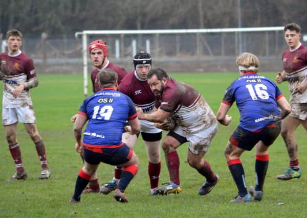 Gala YM tried valiantly against a full complement from Corstorphine (picture by Brian Gould).