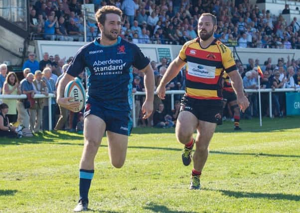 London Scottish in action against Richmond earlier this season (picture by Andrew Aleksiejczuk).