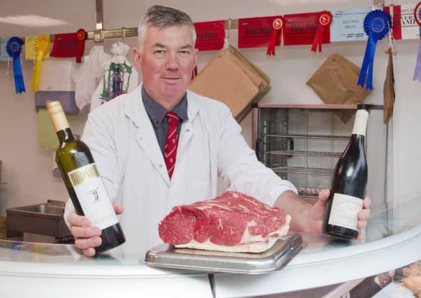 Martin Baird at his butcher's shop in Melrose.