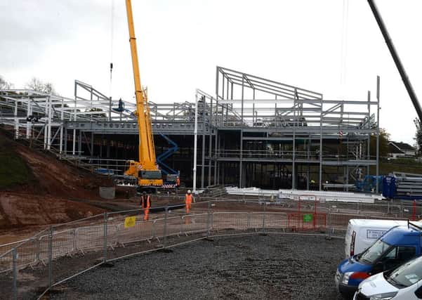Jedburgh's new inter-generational campus under construction in Hartrigge Park. November 2018.