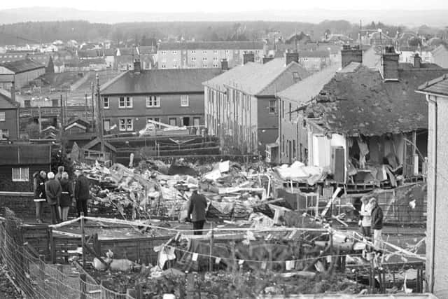 Lockerbie Air Crash: The devastation left by parts of the plane as they hit homes in the town.