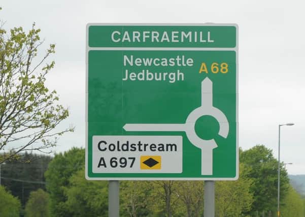 Carfraemill roundabout near the A6089 to Gordon.