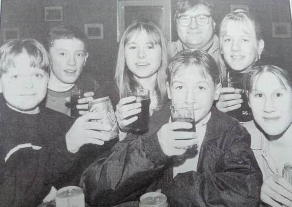 Youngsters at the Ewe and Lamb in Hawick, 1994.