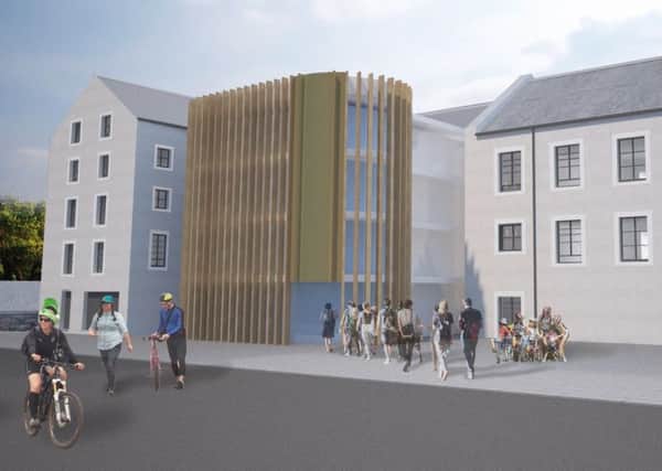 How the proposed Caerlee Mill mountain-biking innovation centre in Innerleithen would look.
