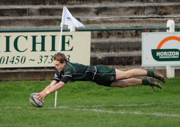 Darcy Graham in try-soring form in Hawick colours (stock image).
