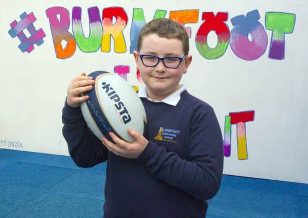 Burnfoot Community School's Ryan Scott is looking forward to being a mascot for the national rugby team.