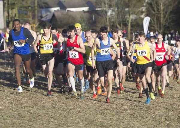 The start of the Masters CC Champs 2019 at Hawick (picture by Bill McBurnie)