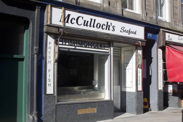 The old McCulloch's seafood shop in Hawick.