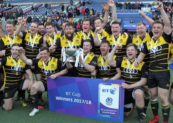 Melrose with the 2018 Scottish Cup.
