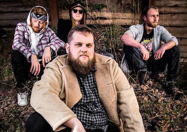 Mother Bru are vocalist Gregor McGill (front) with drummer Jamie Spoul-Cran, bassist Ellis Hall and guitarist Joe Hardie. They are set to play their first hometown gig on Friday, March 1, supporting Indigo Velvet at MacArts.