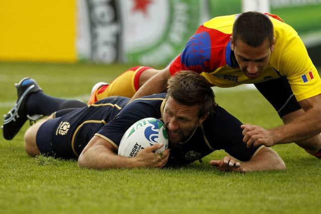 Moved to Borders from Bath in 2004 the winger played 32 times for Scotland
