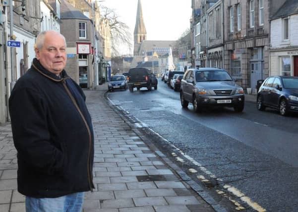 Selkirkshire councillor Gordon Edgar in Selkirk High Street.