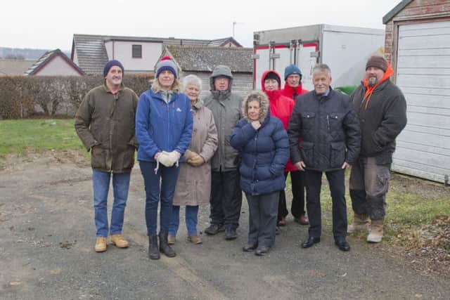 Residents unhappy about plans to demolish garages at Heriotfield, Oxton, to make way for new housing.