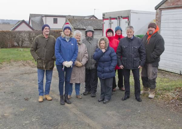 Residents unhappy about plans to demolish garages at Heriotfield, Oxton, to make way for new housing.