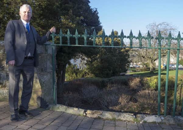 Hawick and Hermitage councillor Davie Paterson at Kirkwynd Bridge in Slitrig Crescent last week.