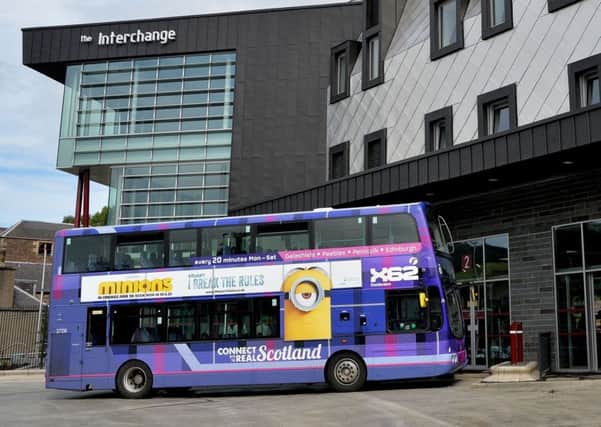 The man has been accused of stealing a bus from the interchange building in Galashiels