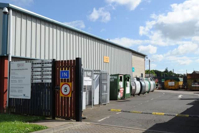 The recycling centre at Duns.