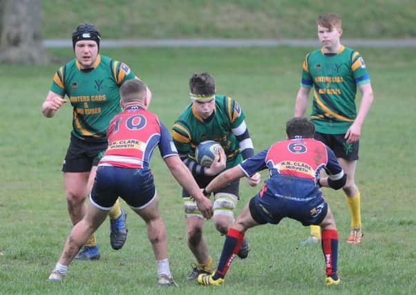 Selkirk Youth Club, in green, scored a victory over Morpeth Colts (picture by Grant Kinghorn)
