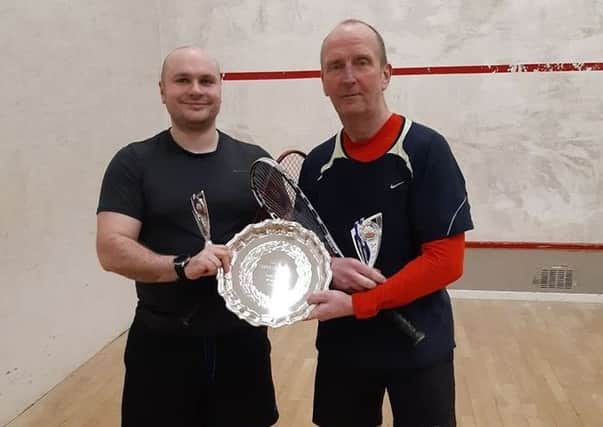 Plate finalists, Iain Gorman, left, and Pat Spence