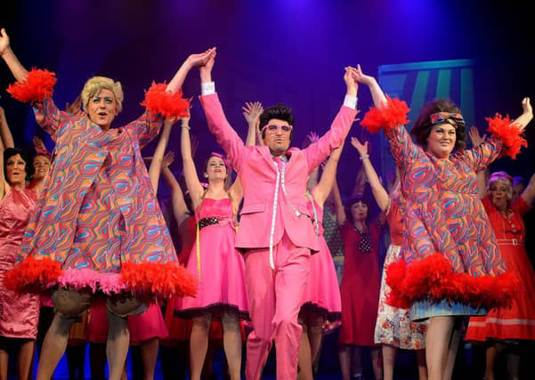 Edna Turnblad (Kev Sykes) Mr Pinky (Sam John) and Tracy Turnblad (Niamh Scott).