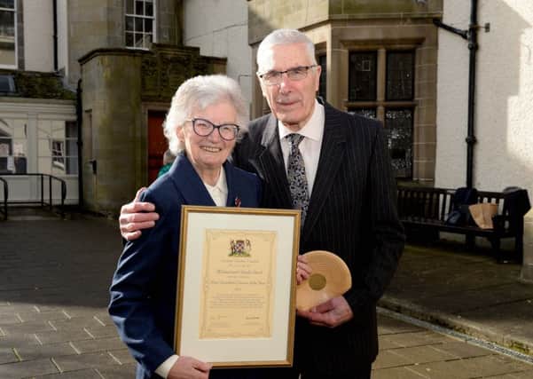 Tweeddale Citizens of the Year Mike and Sheila Stark in Peebles.