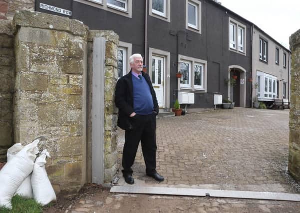 Jedburgh councillor Jim Brown at Richmond Row.