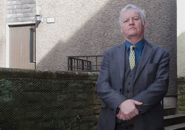 Councillor Davie Paterson in Hawick's Howegate.