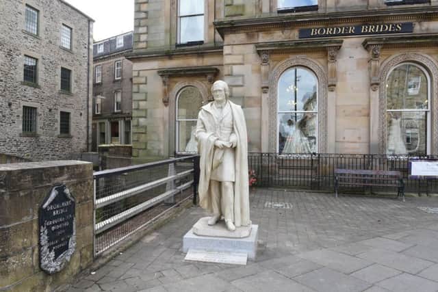 Statue of James Wilson, the nineteenth century Economist who was born in Hawick.