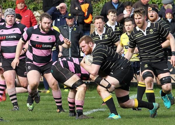 Melrose in possession and on the breakout against Ayr (picture by Dougals Hardie).