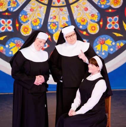 Sister Mary Patrick (Claire Bell), Sister Mary Lazarus (Karen Wilson) and Sister Mary Robert (Lizzie Bell).